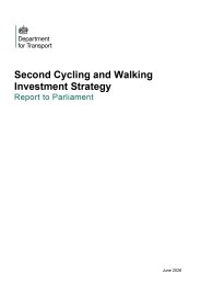 Second cycling and walking investment strategy. Report to Parliament