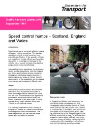 Speed control humps - Scotland, England and Wales
