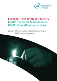 Firecode - fire safety in the NHS. Operational provisions part F: Arson prevention in NHS premises