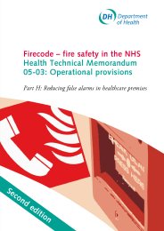Firecode - fire safety in the NHS. Operational provisions part H: Reducing false alarms in healthcare premises