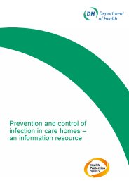Prevention and control of infection in care homes - an information resource