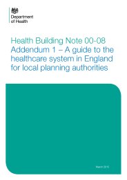 Health Building Note 00-08 Addendum 1 – a guide to the healthcare system in England for local planning authorities