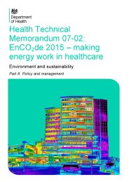 Encode 2015 - making energy work in healthcare. Environment and sustainability. Part A: Policy and management