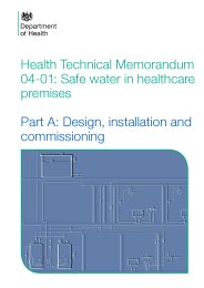 Safe water in healthcare premises - part A - design, installation and commissioning