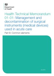 Management and decontamination of surgical instruments (medical devices) used in acute care. Part B: common elements