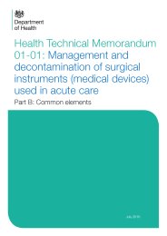 Management and decontamination of surgical instruments (medical devices) used in acute care. Part B: common elements