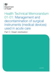 Management and decontamination of surgical instruments (medical devices) used in acute care. Part C: steam sterilization