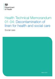 Decontamination of linen for health and social care: social care