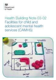 Facilities for child and adolescent mental health services (CAMHS)