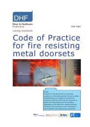 Code of practice for fire resisting metal doorsets (Withdrawn)