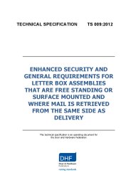 Enhanced security and general requirements for letter box assemblies ...