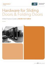 Hardware for sliding doors and folding doors - a best practice guide to BS EN 1527:2013