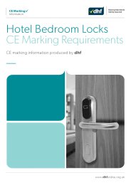 Hotel bedroom locks - CE marking requirements