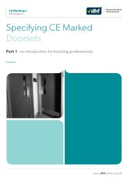 Specifying CE marked doorsets. Part 1 - an introduction for building professionals