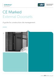 CE marked external doorsets - a guide for construction site management
