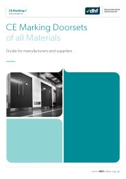 CE marking doorsets of all materials - guide for manufacturers and suppliers