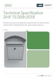 Enhanced security and general requirements for letter boxes where mail is retrieved from the same side as delivery