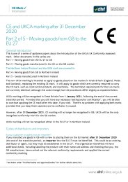 CE and UKCA marking after 31 December 2020 part 2 – moving goods from GB to the EU 27