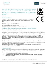 CE and UKCA marking after 31 December 2020 part 4 – moving goods from GB to Northern Ireland