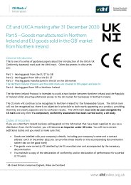 CE and UKCA marking after 31 December 2020 part 5 – goods manufactured in Northern Ireland and EU goods sold in the GB market from Northern Ireland