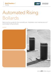 Automated rising bollards. Best practice guide for the manufacture, installation and maintenance of automated rising bollards