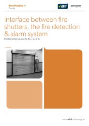 Interface between fire shutters, the fire detection and alarm system: Best practice guide to BS EN 7273-6