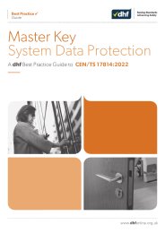 Master key system data protection: A dhf best practice guide to CEN/TS 17814:2022