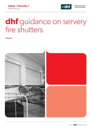 DHF guidance on servery fire shutters