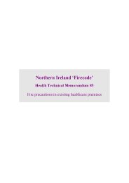 Fire precautions in existing healthcare premises