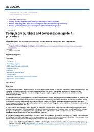 Compulsory purchase and compensation: guide 1 - procedure