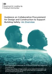 Guidance on collaborative procurement for design and construction to support building safety: an overview