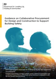 Guidance on collaborative procurement for design and construction to support building safety
