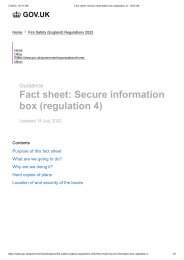 Guidance. Factsheet: secure information box (regulation 4)