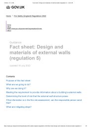Guidance. Factsheet: design and materials of external walls (regulation 5)