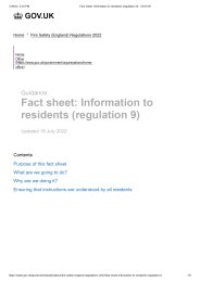 Guidance. Factsheet: information to residents (regulation 9)