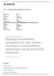 Raising accessibility standards for new homes: summary of consultation responses and government response