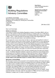BRAC letter on safety on staircases