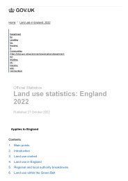Land use statistics: England 2022