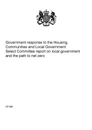 Government response to the Housing, Communities and Local Government Select Committee report on local government and the path to net zero
