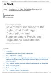 Consultation outcome: Government response to the Higher-risk buildings (Descriptions and supplementary provisions) regulations consultation