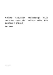 National Calculation Methodology (NCM) modelling guide (for buildings other than dwellings in England). 2021 edition (September 2022)