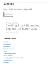Dwelling stock estimates, England: 31 March 2023