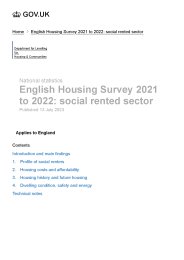 English housing survey 2021 to 2022: social rented sector