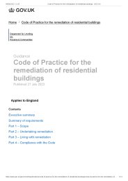 Guidance. Code of practice for the remediation of residential buildings.