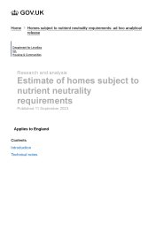 Estimate of homes subject to nutrient neutrality requirements