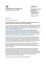 School buildings requiring closure and temporary onsite replacement due to confirmed reinforced autoclaved aerated concrete (RAAC)