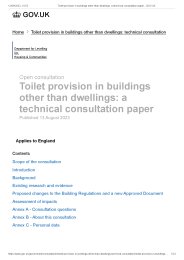 Open consultation: Toilet provision in buildings other than dwellings: a technical consultation paper