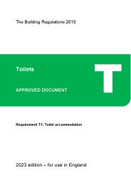 Open consultation: Annex E: Draft Approved Document T: Toilets. 2023 edition - for use in England