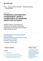 Compulsory purchase and compensation: guide 4 - compensation to residential owners and occupiers