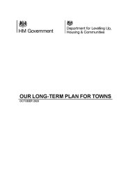 Long-term plan for towns